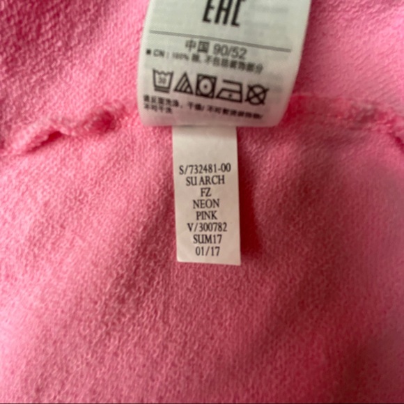 BabyGap Toddler Girls Pink Zip-up Logo Hoodie Size 2 - Picture 3 of 6